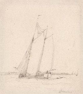 Un barco de vela en los Downs de Unbekannt Unbekannt